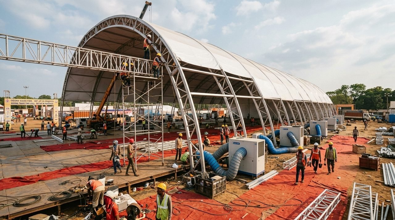 German Hanger Structure & Mega AC Dome Setup
